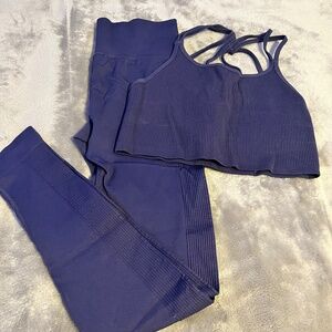 Forever 21 navy workout set